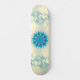 Bevroren, blauw winterpatroon van Snowflake Persoonlijk Skateboard