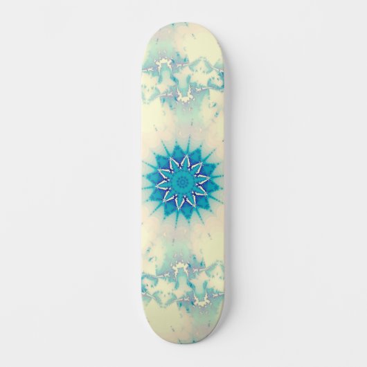 Bevroren, blauw winterpatroon van Snowflake Persoonlijk Skateboard (Voorkant)