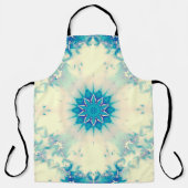 Bevroren, blauw winterpatroon van Snowflake Schort (Voorkant)