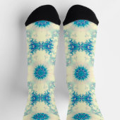 Bevroren, blauw winterpatroon van Snowflake Sokken (Top)