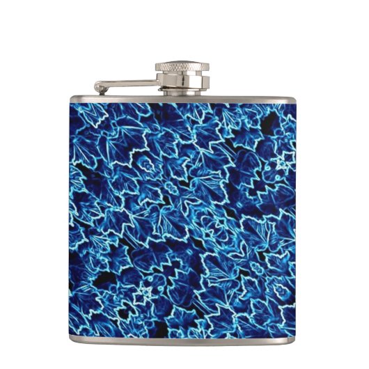 Bevroren Blauwe Klimop Cool Heupfles (Voorkant)