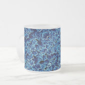 Bevroren Blauwe Klimop Cool Matglas Koffiemok (Voorkant links)