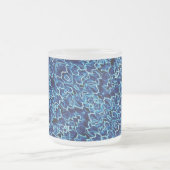 Bevroren Blauwe Klimop Cool Matglas Koffiemok (Center)