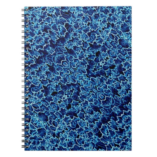 Bevroren Blauwe Klimop Cool Notitieboek (Voorkant)