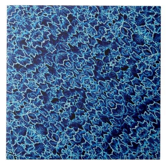 Bevroren Blauwe Klimop Cool Tegeltje (Voorkant)