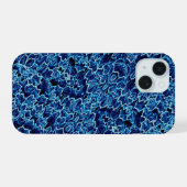 Bevroren Blauwe Klimop iPhone 15 Case (Achterkant horizontaal)