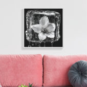 Bevroren Bloem Smeltend Ijs Canvas Afdruk (Insitu (Woonkamer))