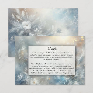 Bevroren Bloemblaadjes in een Gouden Wintermist Br Informatiekaartje