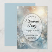 Bevroren bloemblaadjes in Golden Winter Christmas  Kaart (Voorkant / Achterkant)