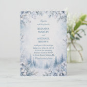 Bevroren Bloemen Boven Winter Kaart (Staand voorkant)