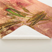 Bevroren bloemen en bladeren. Blossom in de ijskub Sherpa Deken (3/4)