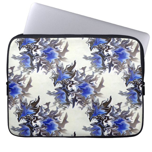 Bevroren bloemen....... laptop sleeve (Voorkant)