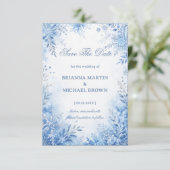 Bevroren Bloesems Onder Winter Save The Date (Staand voorkant)