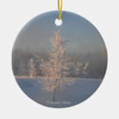 Bevroren bomen keramisch ornament (Voorkant)