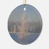 Bevroren bomen keramisch ornament (Links)