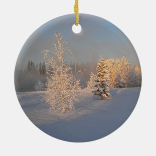 Bevroren bomen keramisch ornament (Achterkant)