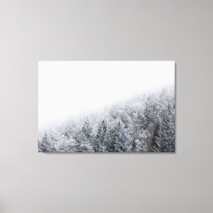 Bevroren bos canvas afdruk