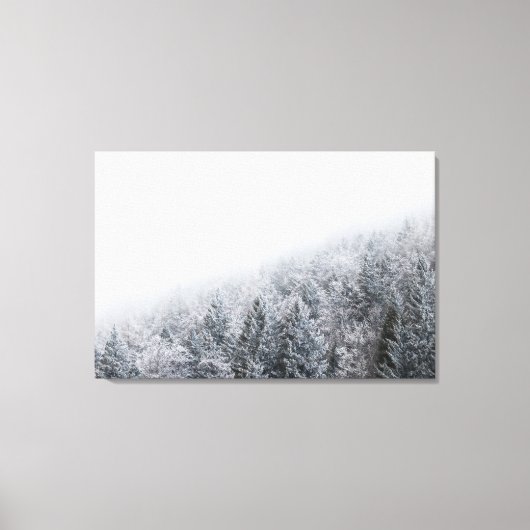 Bevroren bos canvas afdruk (Voorkant)