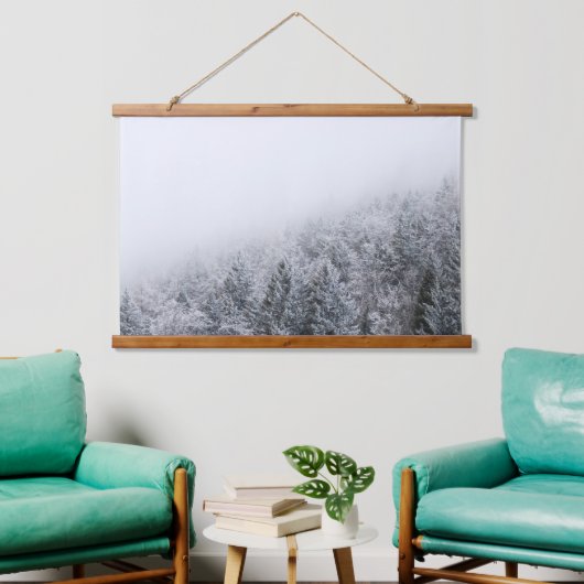 Bevroren bos hangend wandkleed (Woonkamer)