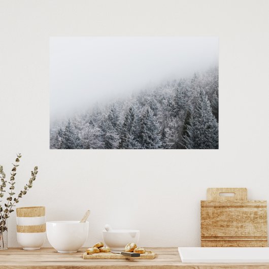 Bevroren bos poster (Keuken)