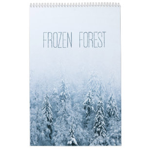 Bevroren bos winter ijs sneeuw fotografie kalender