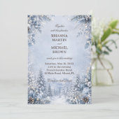 Bevroren Bospad Winter Kaart (Staand voorkant)
