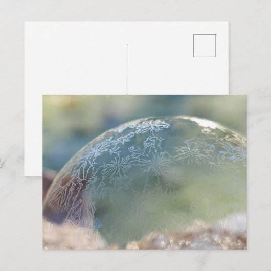 Bevroren bubbels briefkaart (Voorkant / Achterkant)
