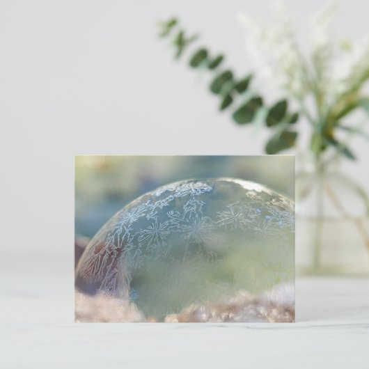 Bevroren bubbels briefkaart (Staand voorkant)