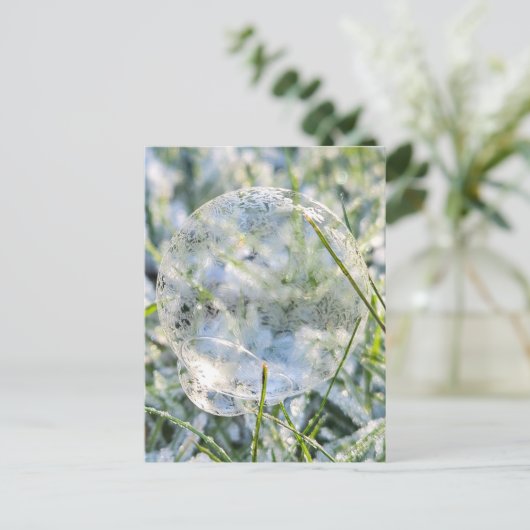Bevroren bubbels briefkaart (Staand voorkant)
