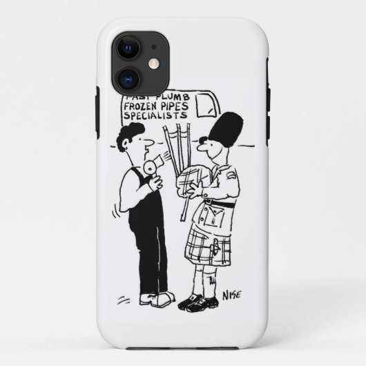 Bevroren buizen - Plumber helpt Man met Bagpipes Case-Mate iPhone Case (Achterkant)