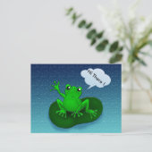 Bevroren cartoon op een blad briefkaart (Staand voorkant)