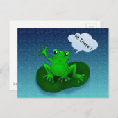 Bevroren cartoon op een blad briefkaart (Voorkant / Achterkant)