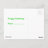 Bevroren cartoon op een blad briefkaart (Achterkant)