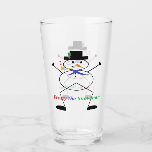 "Bevroren de Snowman" Drink glas (Achterkant)