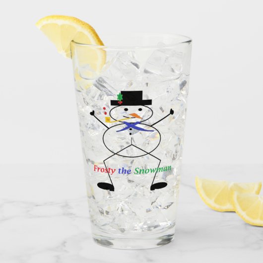 "Bevroren de Snowman" Drink glas (Voorkant ijs)