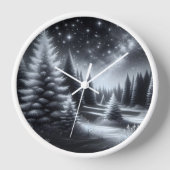 Bevroren dennenbomen in de winter (Voorkant)