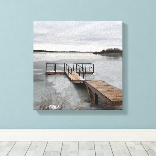 bevroren dok canvas afdruk (Insitu (Houten vloer))