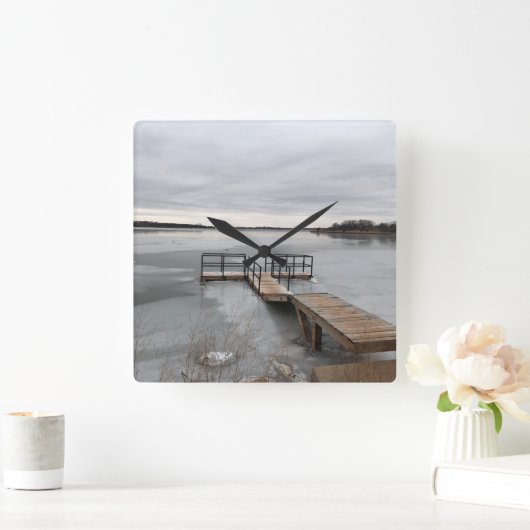 bevroren dok vierkante klok (Huis)