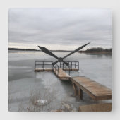 bevroren dok vierkante klok (Voorkant)