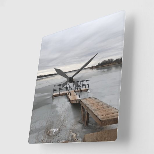 bevroren dok vierkante klok (Hoek)