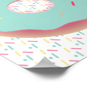 Bevroren donut-sprinkels muurkunst teal poster (Hoek)