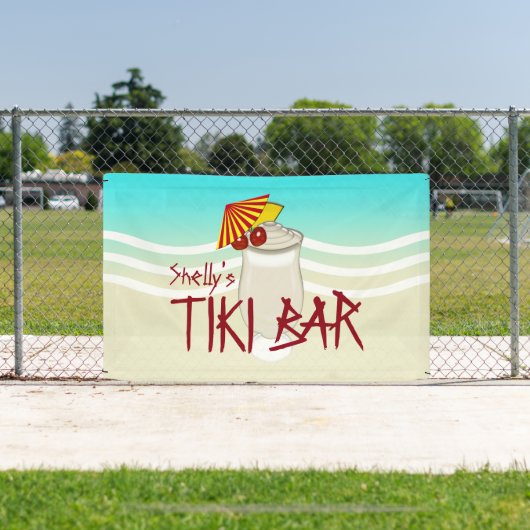 Bevroren Drink naam Tiki Bar Spandoek (Insitu)