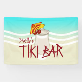 Bevroren Drink naam Tiki Bar Spandoek