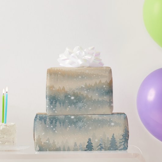 Bevroren Dromen Besneeuwd Landschap Cadeaupapier (Feestgeschenken)