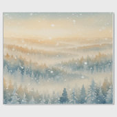 Bevroren Dromen Besneeuwd Landschap Cadeaupapier (Vlak)
