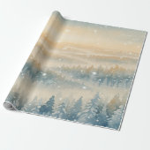 Bevroren Dromen Besneeuwd Landschap Cadeaupapier (Uitgerold)