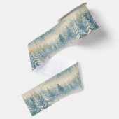 Bevroren Droom Sneeuwlandschap Grosgrain Lint (Achterkant)