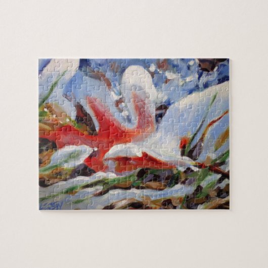 Bevroren Eikenblad Schilderij / Kunstenaar Larry L Legpuzzel (Horizontaal)