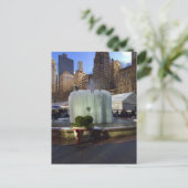 Bevroren fontain Bryant Park Manhattan New York NY Briefkaart (Staand voorkant)