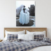 Bevroren fontein canvas afdruk (Insitu (Slaapkamer))